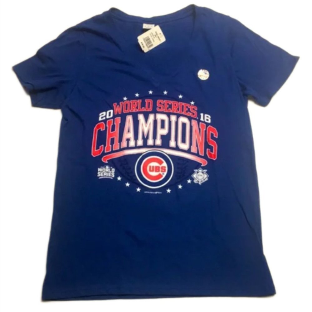 Chicago Cubs World Series V-Neck Cotton Tee
